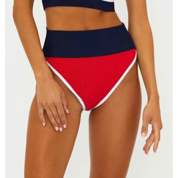 New BEACH RIOT Eva Bottom in Americana Colorblock Size S - Picture 8 of 11